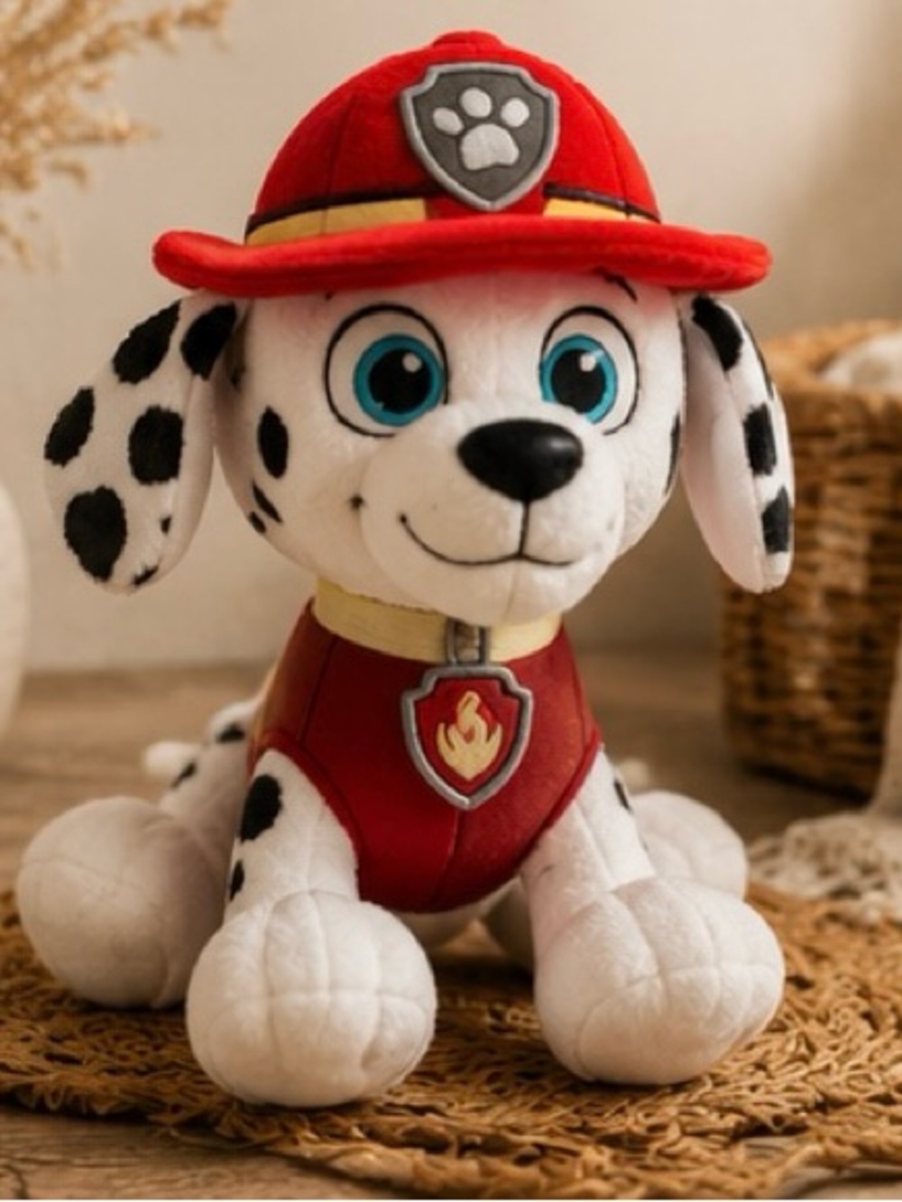Paw Patrol Marshall Plush Fire Dog Toy Red Hat Vest Stuffed Animal 11" Toy